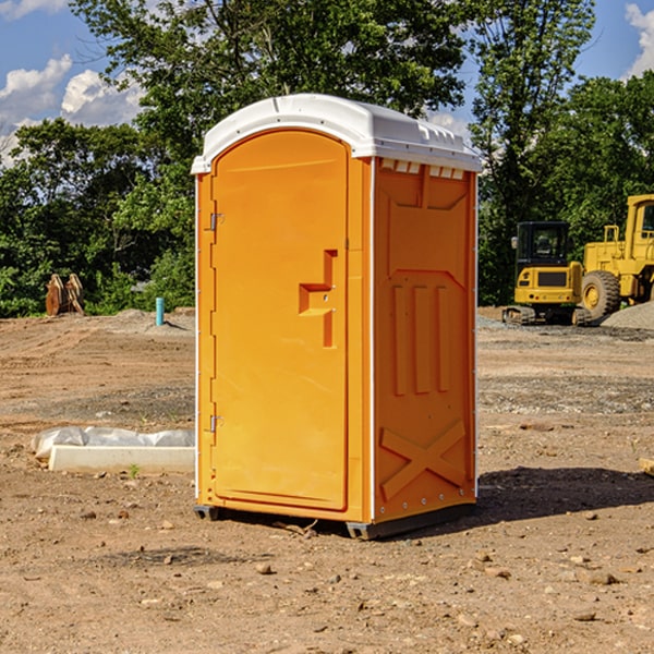 can i customize the exterior of the porta potties with my event logo or branding in Upland NE